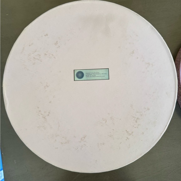 Tina Higgins Tri-Coastal Design 2002 Vintage Hat Box Holder Birds Floral Yellow - Picture 6 of 7